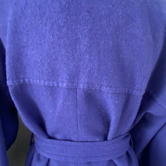 NARCISCO Rodriguez Design Nation Cobalt Blue Cocoon Belted Coat Jacket Small - Picture 10 of 15